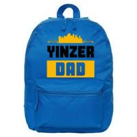 Pittsburgh Yinzer Dad Steel City 412 Home 16 in Basic Backpack