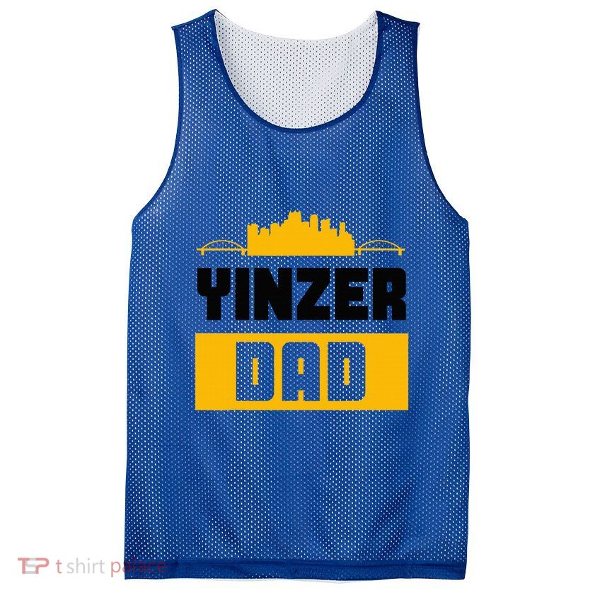 Pittsburgh Yinzer Dad Steel City 412 Home Mesh Reversible Basketball Jersey Tank