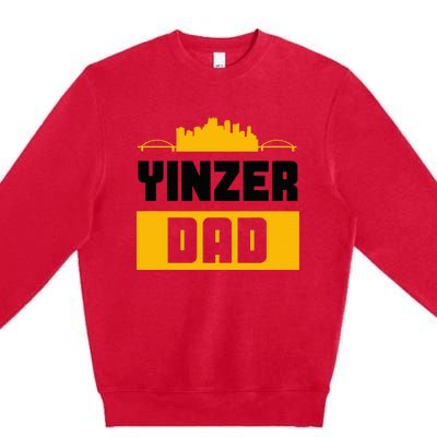 Pittsburgh Yinzer Dad Steel City 412 Home Premium Crewneck Sweatshirt