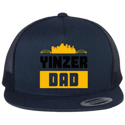 Pittsburgh Yinzer Dad Steel City 412 Home Flat Bill Trucker Hat