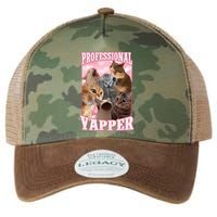 Professional Yapper Funny Cat Meme Goofy Ahh Ironic Cat Legacy Tie Dye Trucker Hat