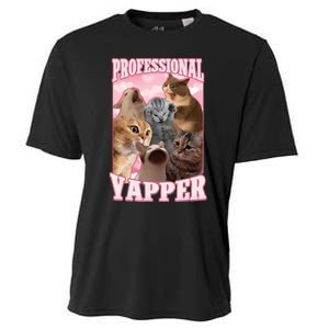 Professional Yapper Funny Cat Meme Goofy Ahh Ironic Cat Cooling Performance Crew T-Shirt