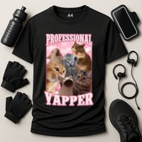 Professional Yapper Funny Cat Meme Goofy Ahh Ironic Cat Performance Shirt