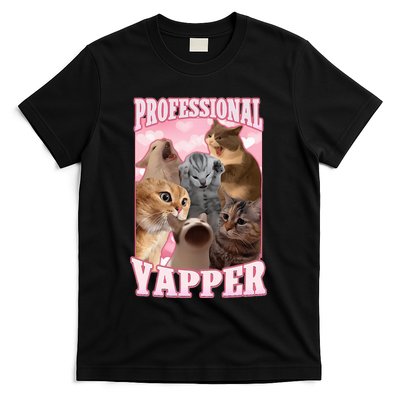 Professional Yapper Funny Cat Meme Goofy Ahh Ironic Cat T-Shirt