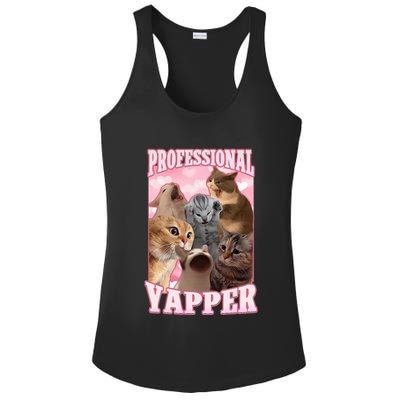 Professional Yapper Funny Cat Meme Goofy Ahh Ironic Cat Ladies PosiCharge Competitor Racerback Tank