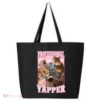 Professional Yapper Funny Cat Meme Goofy Ahh Ironic Cat 25L Jumbo Tote