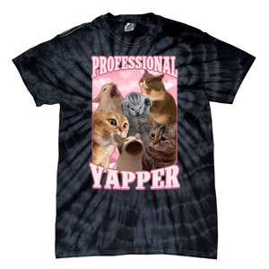 Professional Yapper Funny Cat Meme Goofy Ahh Ironic Cat Tie-Dye T-Shirt