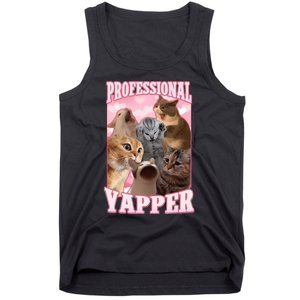 Professional Yapper Funny Cat Meme Goofy Ahh Ironic Cat Tank Top