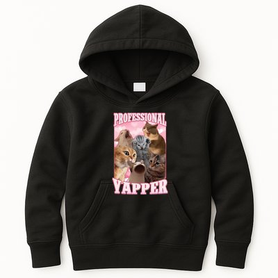 Professional Yapper Funny Cat Meme Goofy Ahh Ironic Cat Kids Hoodie
