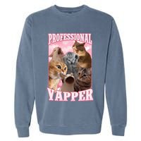 Professional Yapper Funny Cat Meme Goofy Ahh Ironic Cat Garment-Dyed Sweatshirt