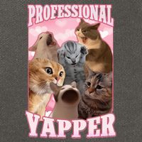 Professional Yapper Funny Cat Meme Goofy Ahh Ironic Cat Cotton Canvas Backpack