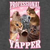 Professional Yapper Funny Cat Meme Goofy Ahh Ironic Cat Vector Backpack