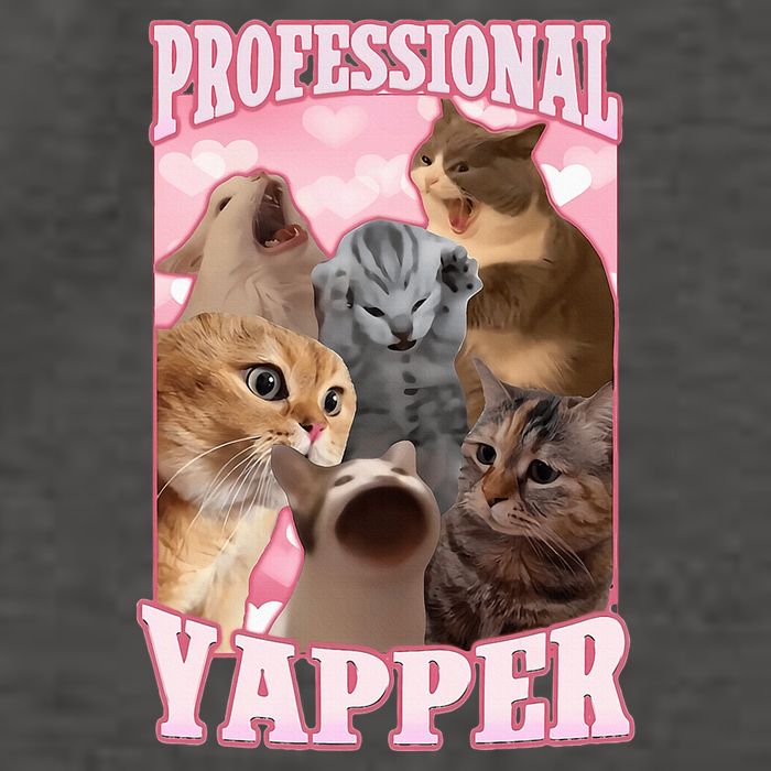Professional Yapper Funny Cat Meme Goofy Ahh Ironic Cat Vector Backpack