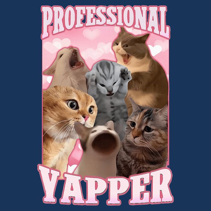 Professional Yapper Funny Cat Meme Goofy Ahh Ironic Cat Infant Baby Jersey Bodysuit