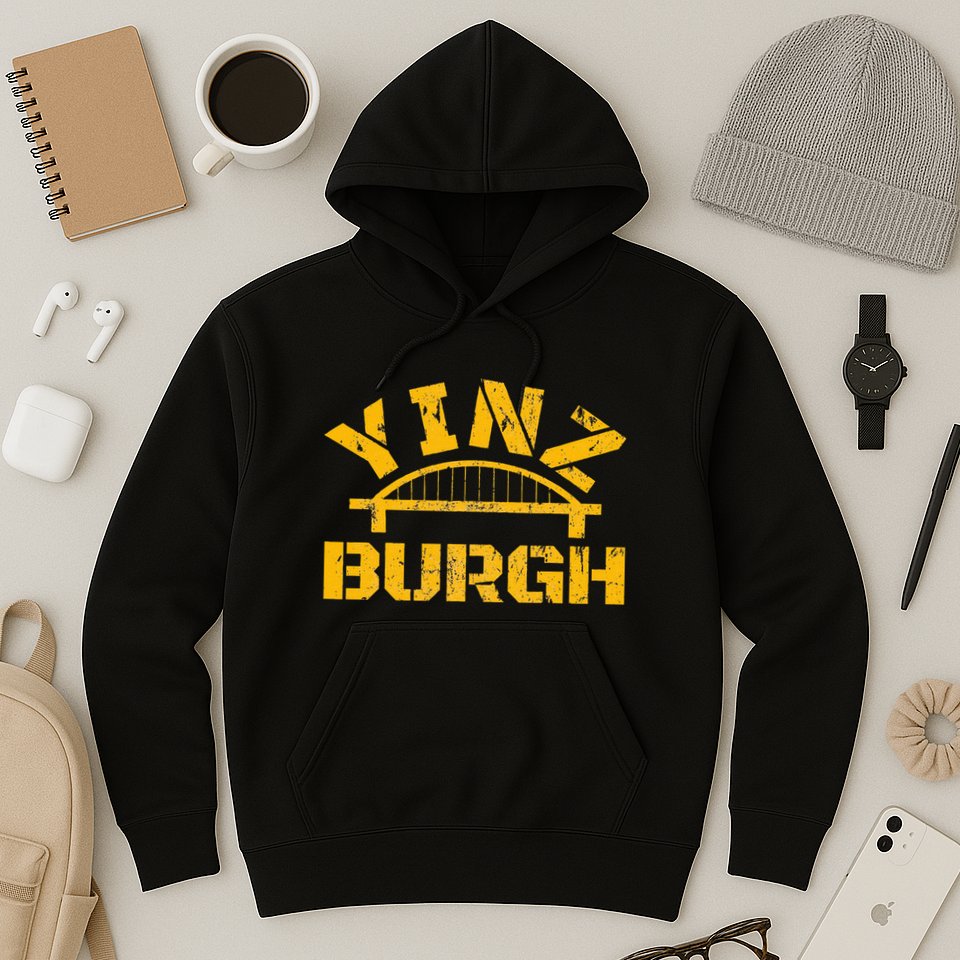 Pittsburgh Yinz Funny Bridge Pennsylvania 412 Steel City Hoodie