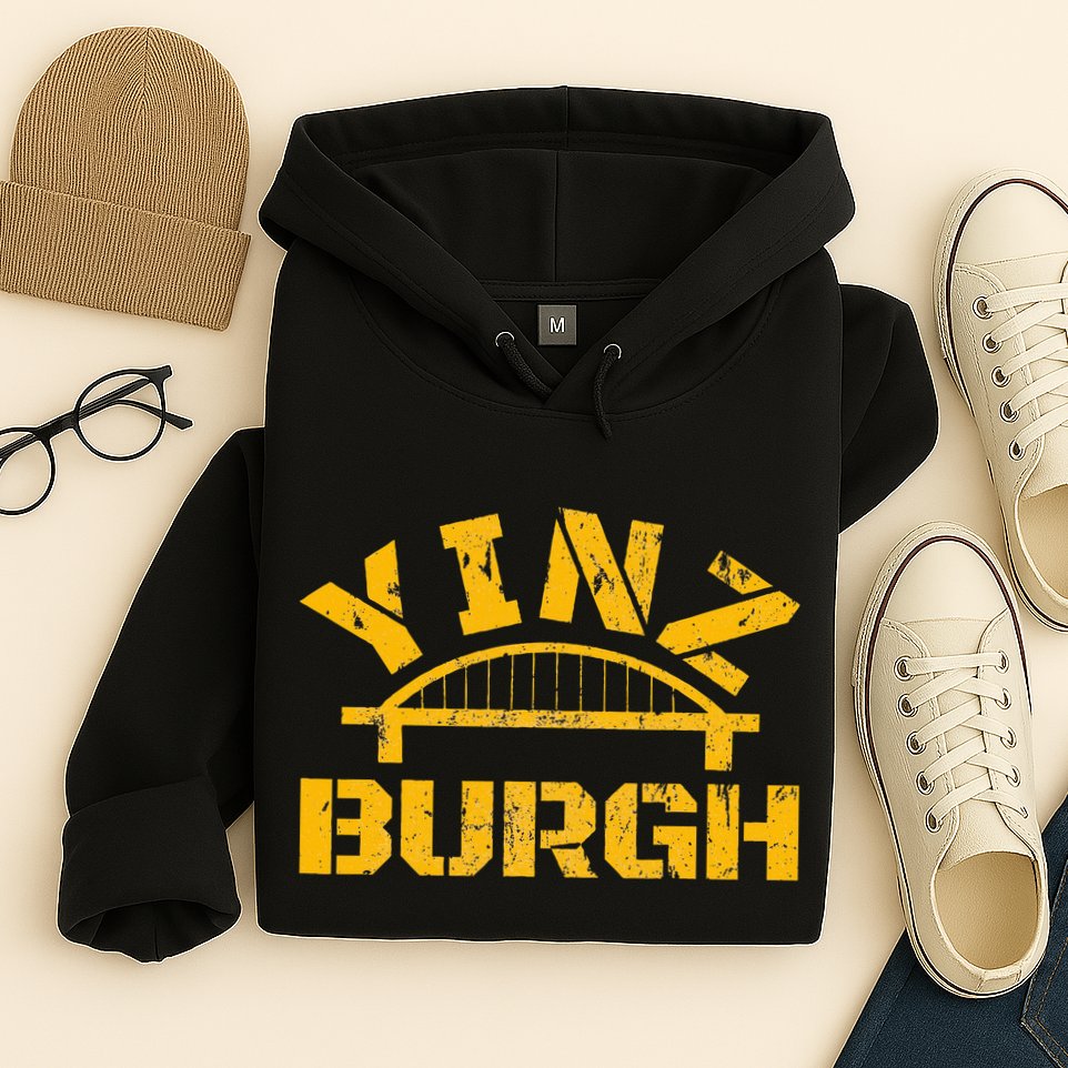 Pittsburgh Yinz Funny Bridge Pennsylvania 412 Steel City Hoodie