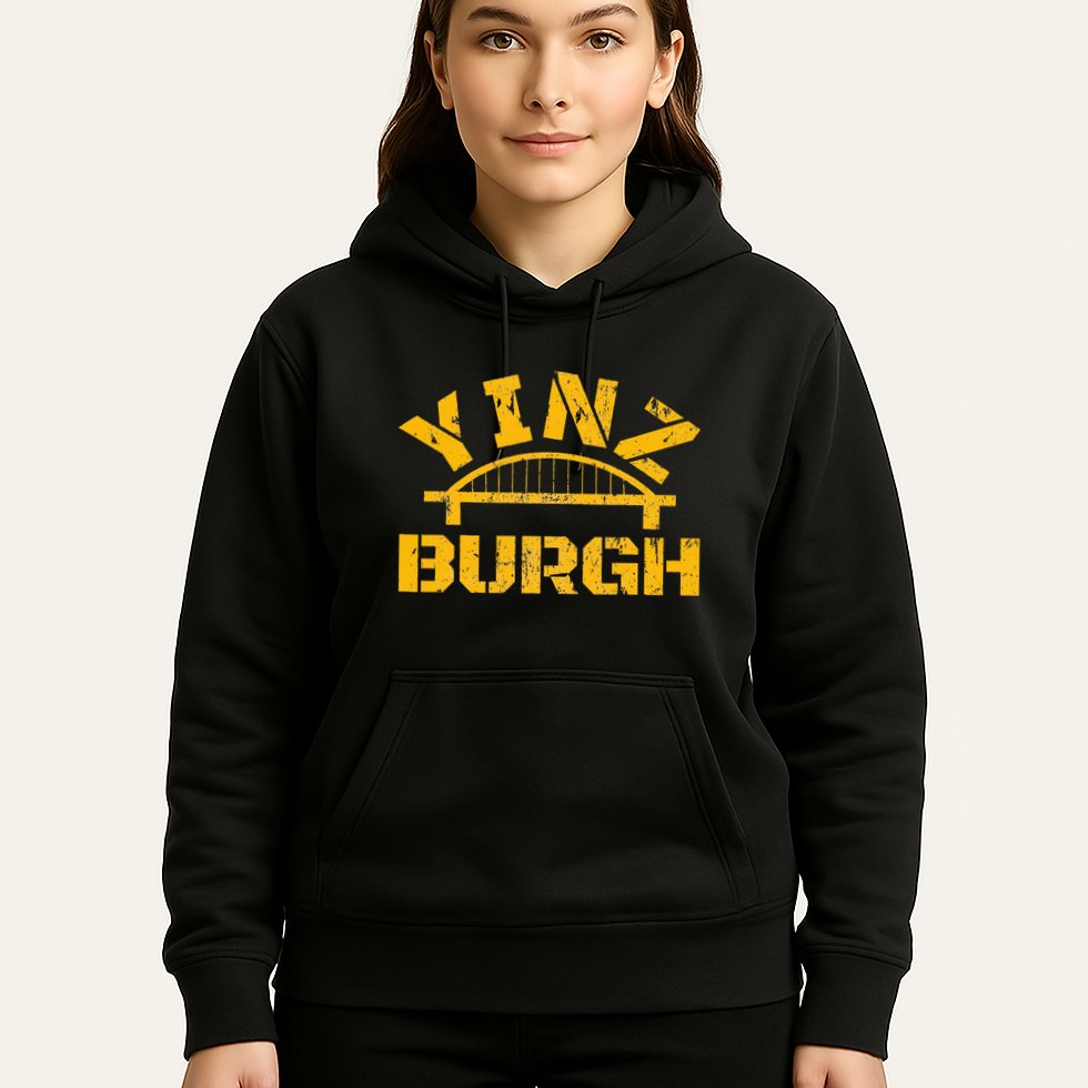 Pittsburgh Yinz Funny Bridge Pennsylvania 412 Steel City Hoodie