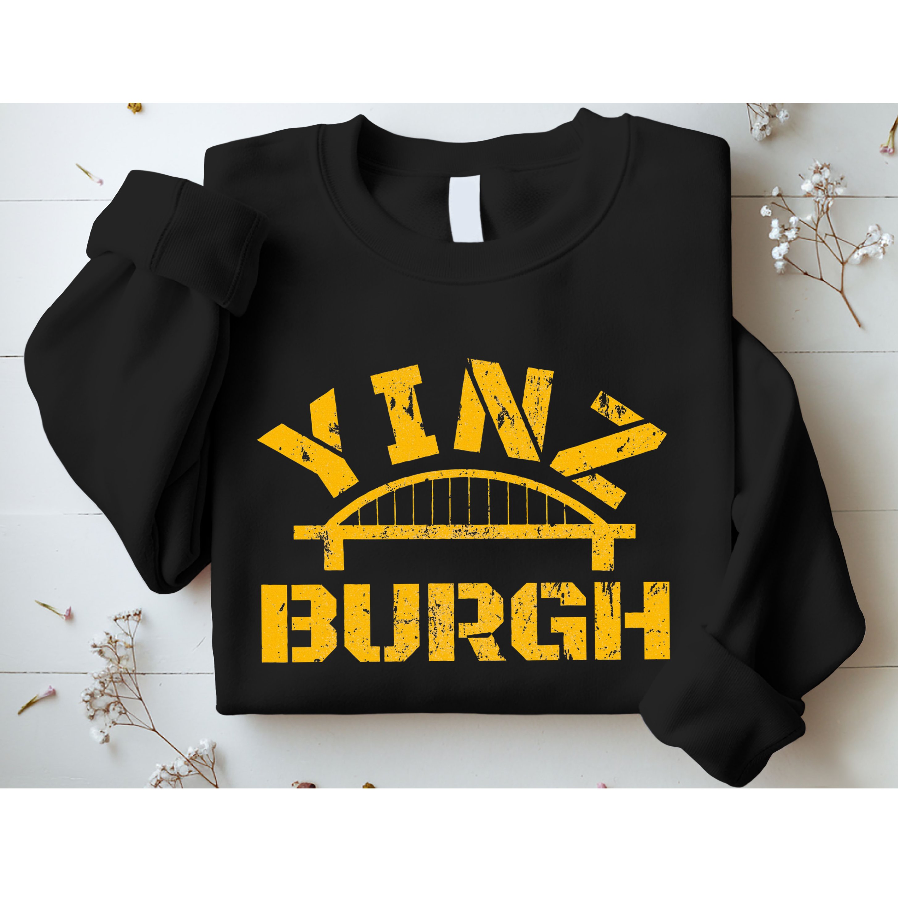 Pittsburgh Yinz Funny Bridge Pennsylvania 412 Steel City Sweatshirt