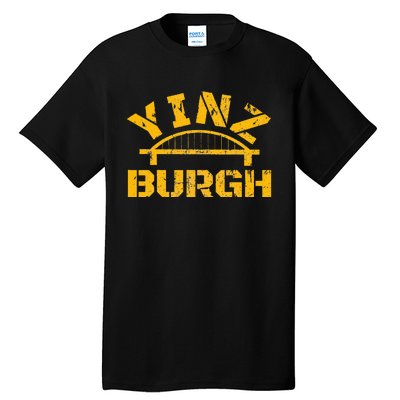 Pittsburgh Yinz Funny Bridge Pennsylvania 412 Steel City Tall T-Shirt