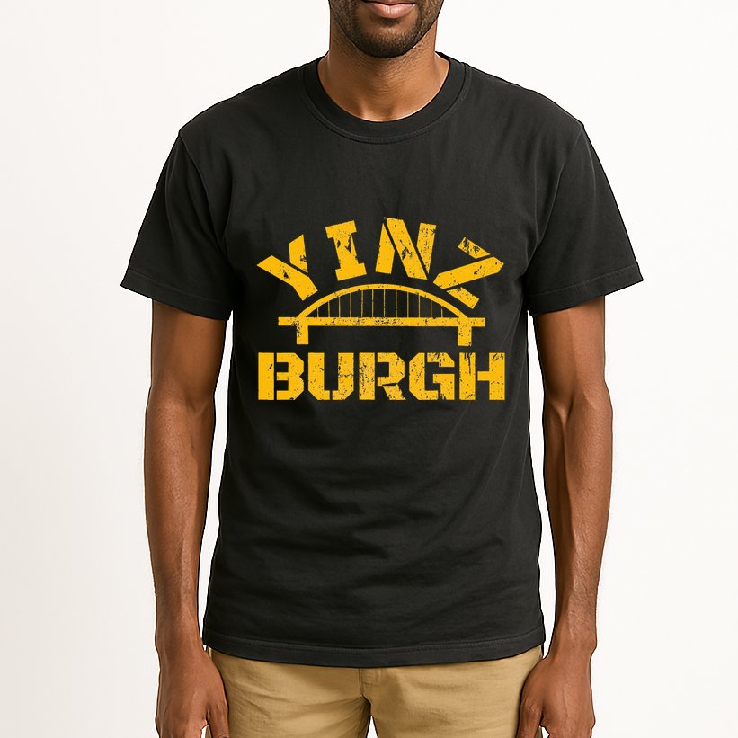 Pittsburgh Yinz Funny Bridge Pennsylvania 412 Steel City Tall T-Shirt