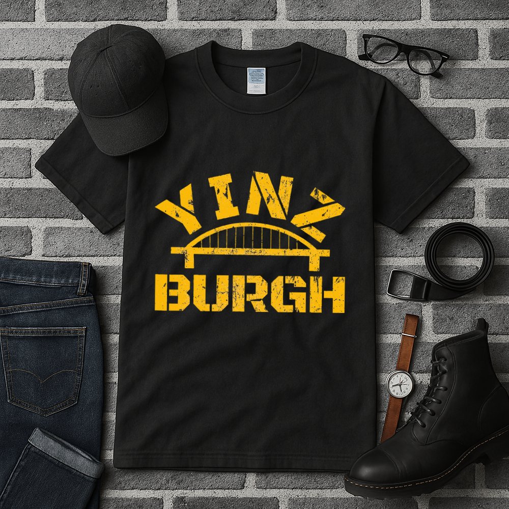Pittsburgh Yinz Funny Bridge Pennsylvania 412 Steel City Tall T-Shirt