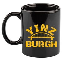 Pittsburgh Yinz Funny Bridge Pennsylvania 412 Steel City 11oz C Handle Ceramic Mug