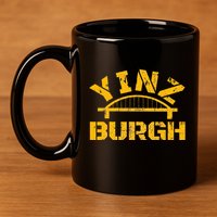 Pittsburgh Yinz Funny Bridge Pennsylvania 412 Steel City 11oz C Handle Ceramic Mug