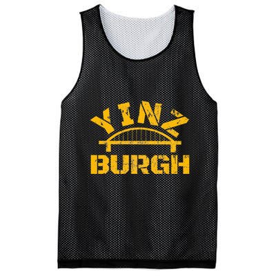 Pittsburgh Yinz Funny Bridge Pennsylvania 412 Steel City Mesh Reversible Basketball Jersey Tank