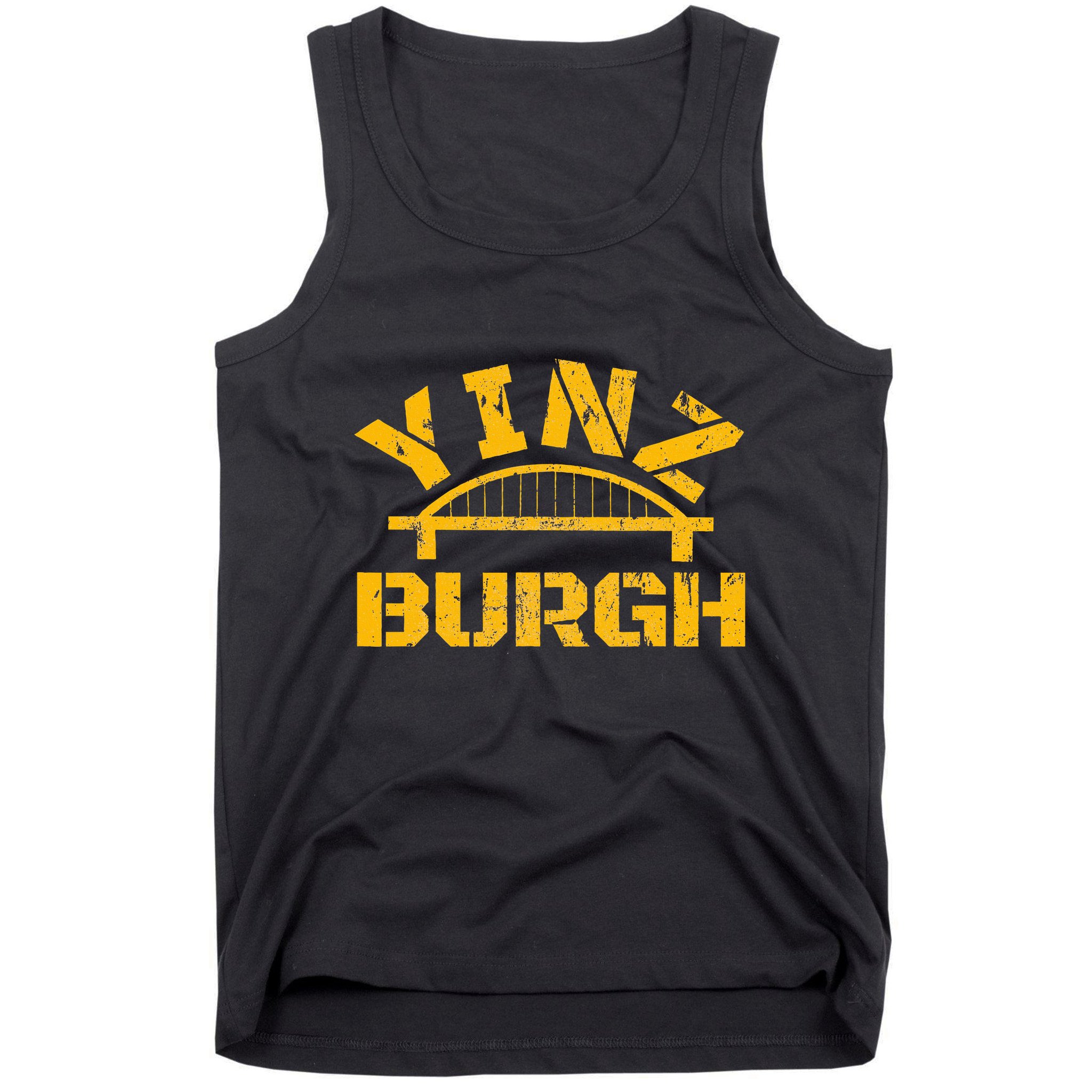 Pittsburgh Yinz Funny Bridge Pennsylvania 412 Steel City Tank Top