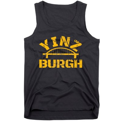 Pittsburgh Yinz Funny Bridge Pennsylvania 412 Steel City Tank Top