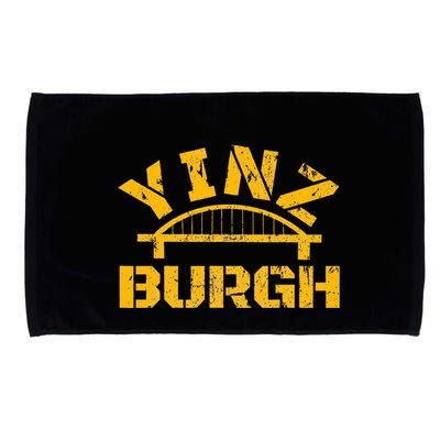 Pittsburgh Yinz Funny Bridge Pennsylvania 412 Steel City Microfiber Hand Towel