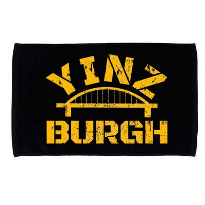 Pittsburgh Yinz Funny Bridge Pennsylvania 412 Steel City Microfiber Hand Towel