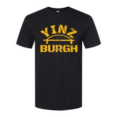 Pittsburgh Yinz Funny Bridge Pennsylvania 412 Steel City Softstyle CVC T-Shirt