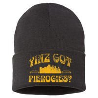 Pittsburgh Yinz Funny Yinzer Steel City 412 Pierogies Home Sustainable Knit Beanie