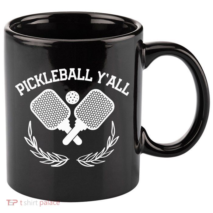 PICKLEBALL Y'ALL FUNNY 11oz C Handle Ceramic Mug