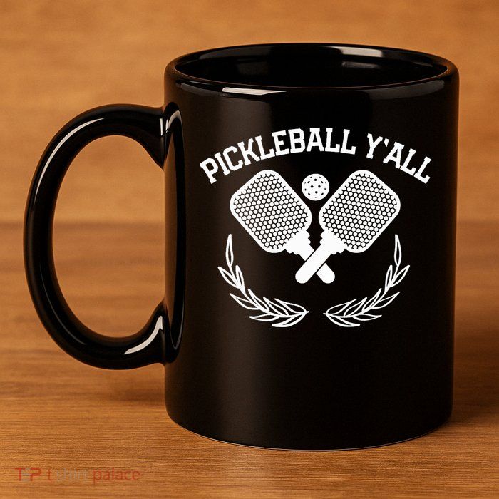 PICKLEBALL Y'ALL FUNNY 11oz C Handle Ceramic Mug