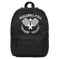 PICKLEBALL Y'ALL FUNNY 16 in Basic Backpack
