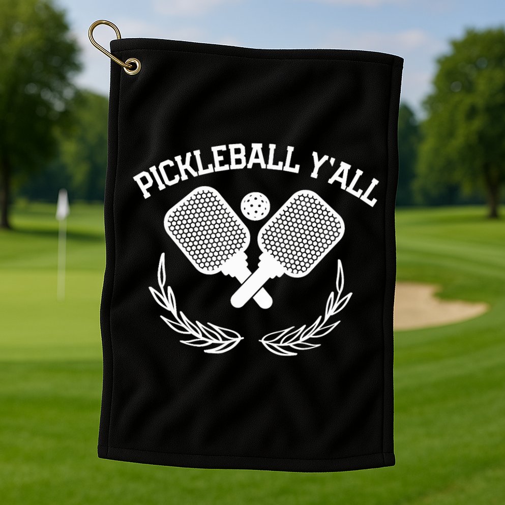 PICKLEBALL Y'ALL FUNNY Golf Towel