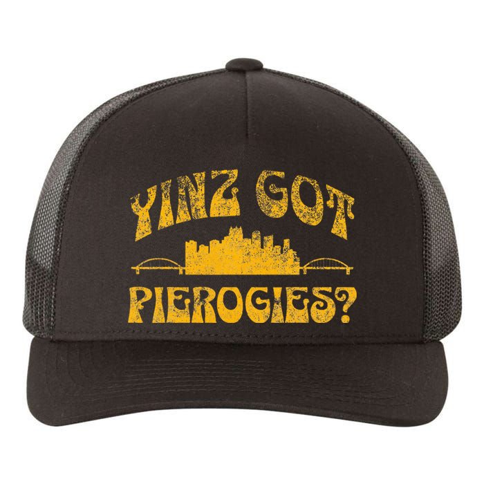 Pittsburgh Yinz Funny Yinzer Steel City 412 Pierogies Home Yupoong Adult 5-Panel Trucker Hat