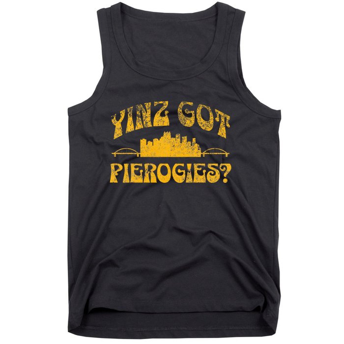 Pittsburgh Yinz Funny Yinzer Steel City 412 Pierogies Home Tank Top