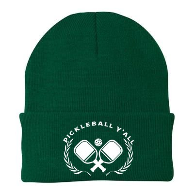 PICKLEBALL Y'ALL Funny Paddle Ball Pickle Meme Knit Cap Winter Beanie