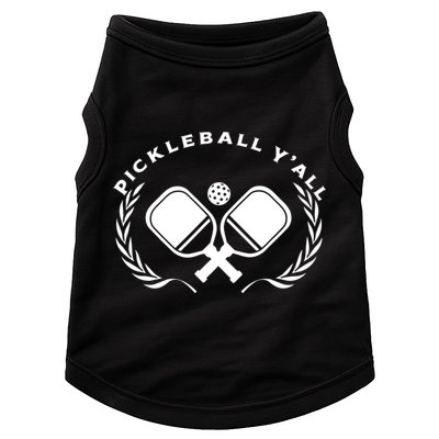 PICKLEBALL Y'ALL Funny Paddle Ball Pickle Meme Doggie Tank