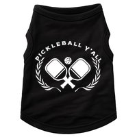 PICKLEBALL Y'ALL Funny Paddle Ball Pickle Meme Doggie Tank