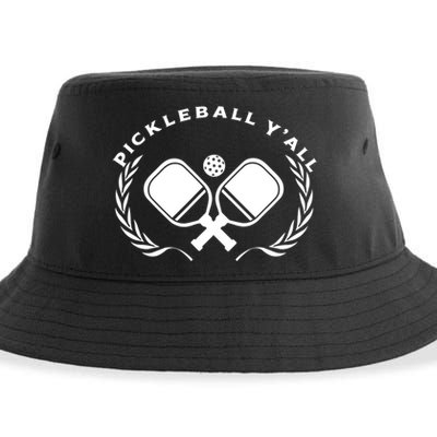 PICKLEBALL Y'ALL Funny Paddle Ball Pickle Meme Sustainable Bucket Hat