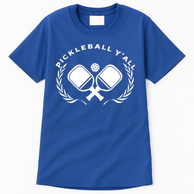 PICKLEBALL Y'ALL Funny Paddle Ball Pickle Meme Tall T-Shirt