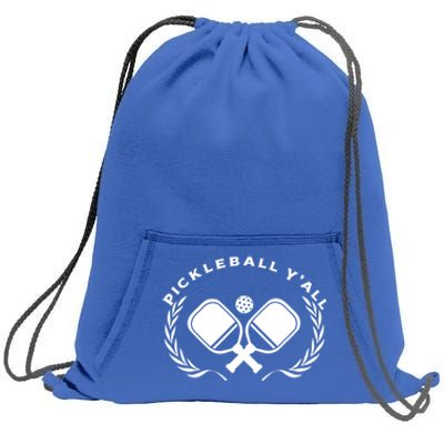 PICKLEBALL Y'ALL Funny Paddle Ball Pickle Meme Sweatshirt Cinch Pack Bag