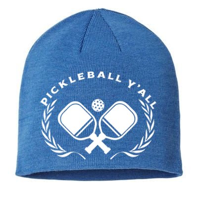 PICKLEBALL Y'ALL Funny Paddle Ball Pickle Meme Sustainable Beanie