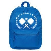 PICKLEBALL Y'ALL Funny Paddle Ball Pickle Meme 16 in Basic Backpack