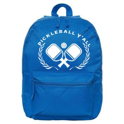 PICKLEBALL Y'ALL Funny Paddle Ball Pickle Meme 16 in Basic Backpack