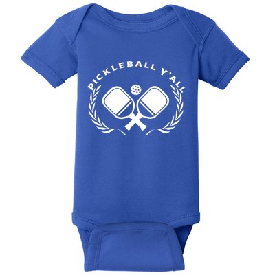 PICKLEBALL Y'ALL Funny Paddle Ball Pickle Meme Baby Bodysuit